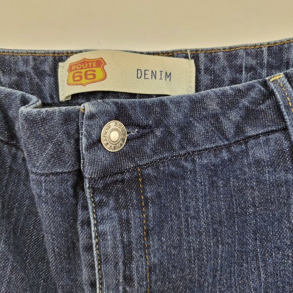 Route 66 Jeans Women's 18 Blue Denim Wide Leg Pants Vintage Stretch - Picture 10 of 13